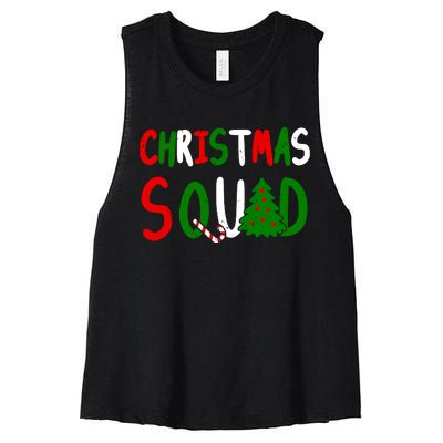 Christmas Squad Family Matching Women's Racerback Cropped Tank