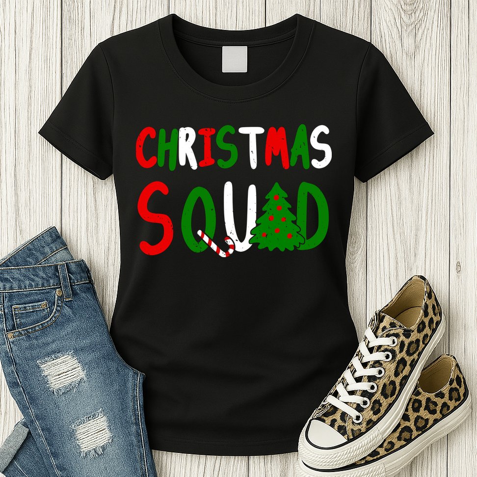 Christmas Squad Family Matching Womens T-Shirt