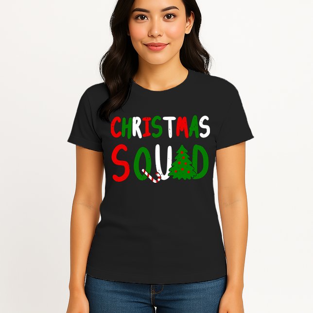 Christmas Squad Family Matching Womens T-Shirt