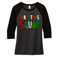 Christmas Squad Family Matching Women's Tri-Blend 3/4-Sleeve Raglan Shirt