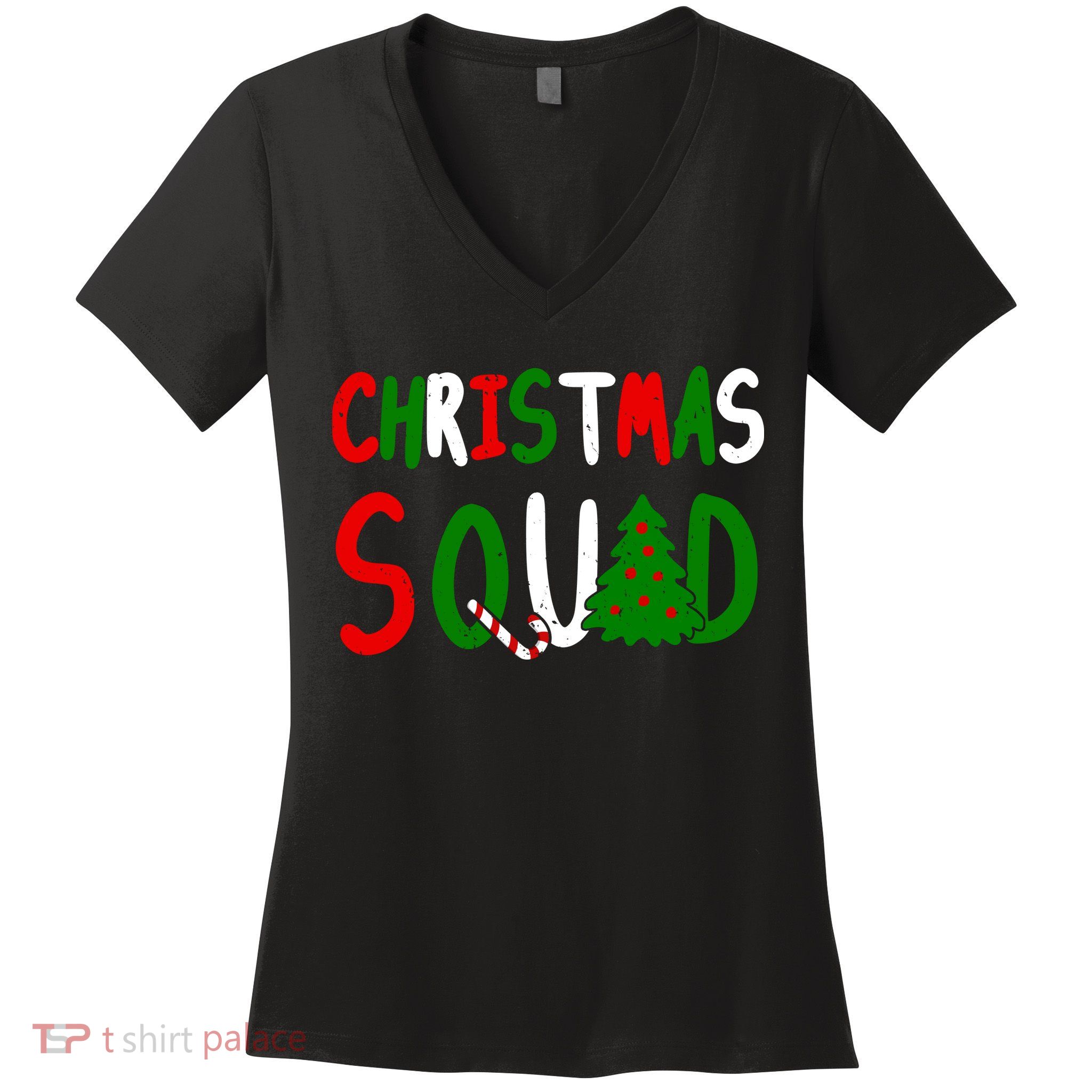 Christmas Squad Family Matching Women's V-Neck T-Shirt