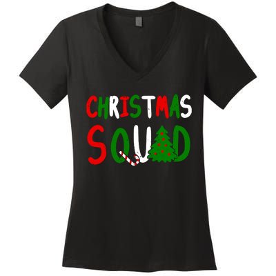 Christmas Squad Family Matching Women's V-Neck T-Shirt