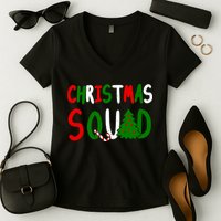 Christmas Squad Family Matching Women's V-Neck T-Shirt
