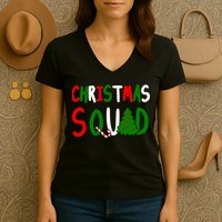 Christmas Squad Family Matching Women's V-Neck T-Shirt