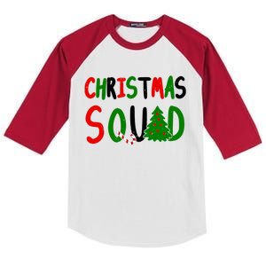 Christmas Squad Family Matching Kids Colorblock Raglan Jersey