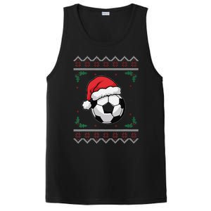 Christmas Santa Football Xmas Ugly Soccer PosiCharge Competitor Tank