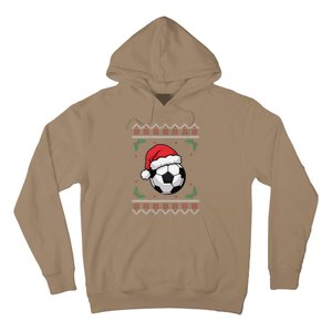 Christmas Santa Football Xmas Ugly Soccer Hoodie