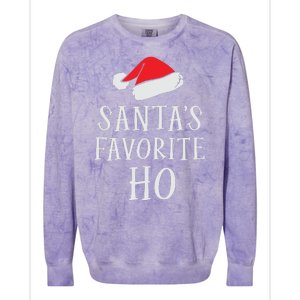 Christmas Santas Favorite Ho Funny Xmas Colorblast Crewneck Sweatshirt