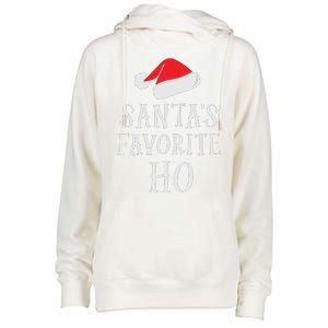 Christmas Santas Favorite Ho Funny Xmas Womens Funnel Neck Pullover Hood