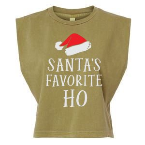 Christmas Santas Favorite Ho Funny Xmas Garment-Dyed Women's Muscle Tee