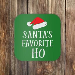 Christmas Santas Favorite Ho Funny Xmas Coaster