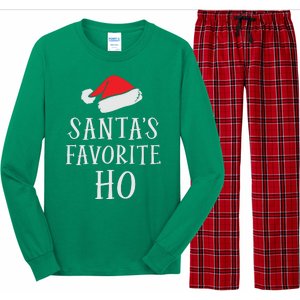 Christmas Santas Favorite Ho Funny Xmas Long Sleeve Pajama Set