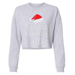 Christmas Santas Favorite Ho Funny Xmas Cropped Pullover Crew