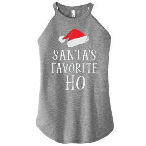 Christmas Santas Favorite Ho Funny Xmas Women's Perfect Tri Rocker Tank