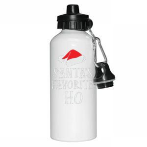 Christmas Santas Favorite Ho Funny Xmas Aluminum Water Bottle