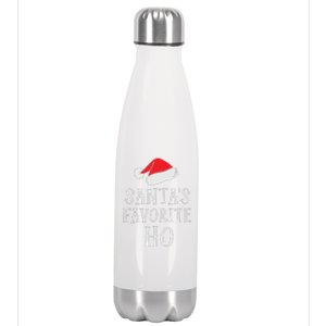 Christmas Santas Favorite Ho Funny Xmas Stainless Steel Insulated Water Bottle