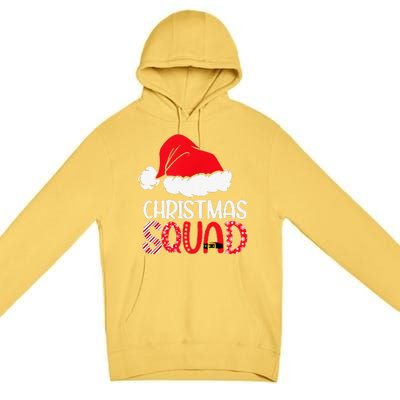 Christmas Squad Family Group Matching Santa Hat Xmas Premium Pullover Hoodie