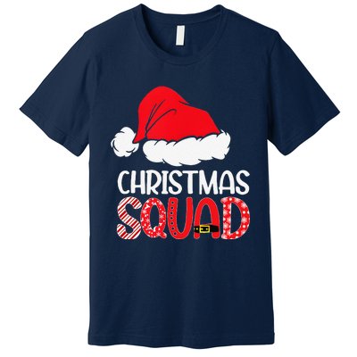 Christmas Squad Family Group Matching Santa Hat Xmas Premium T-Shirt