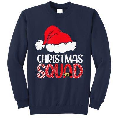 Christmas Squad Family Group Matching Santa Hat Xmas Tall Sweatshirt