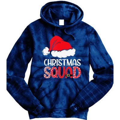 Christmas Squad Family Group Matching Santa Hat Xmas Tie Dye Hoodie