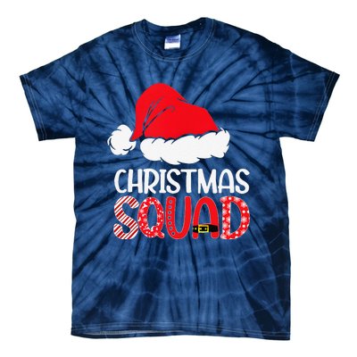 Christmas Squad Family Group Matching Santa Hat Xmas Tie-Dye T-Shirt