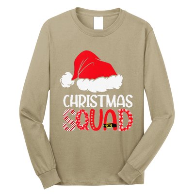 Christmas Squad Family Group Matching Santa Hat Xmas Long Sleeve Shirt