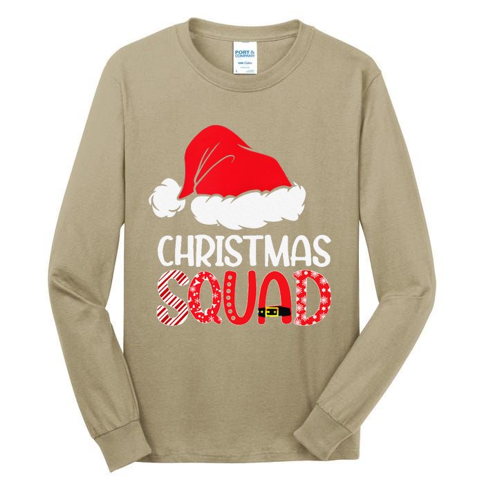 Christmas Squad Family Group Matching Santa Hat Xmas Tall Long Sleeve T-Shirt