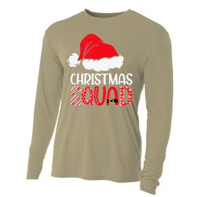 Christmas Squad Family Group Matching Santa Hat Xmas Cooling Performance Long Sleeve Crew