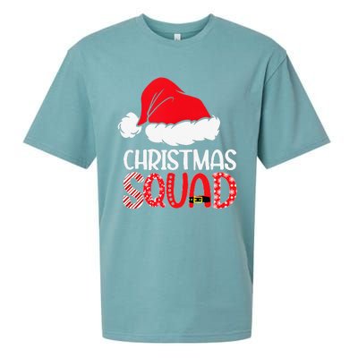 Christmas Squad Family Group Matching Santa Hat Xmas Sueded Cloud Jersey T-Shirt