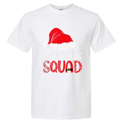 Christmas Squad Family Group Matching Santa Hat Xmas Garment-Dyed Heavyweight T-Shirt