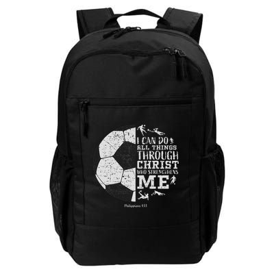 Christian Soccer Faith Bible Verse Philippians 413 Backpack