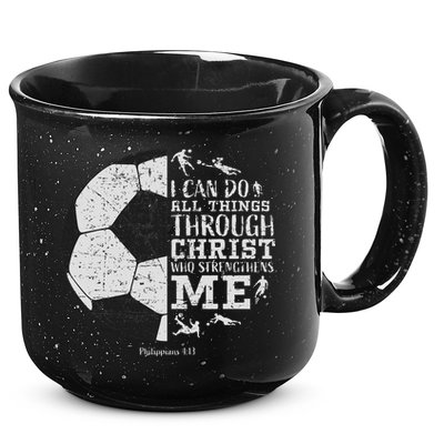 Christian Soccer Faith Bible Verse Philippians 413 15oz Campfire Ceramic Mug