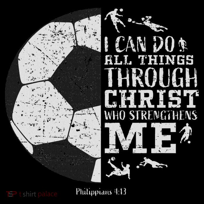 Christian Soccer Faith Bible Verse Philippians 413 Flatbill Hat