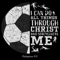 Christian Soccer Faith Bible Verse Philippians 413 Baby Bodysuit