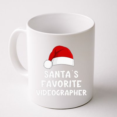 Christmas Santa's Favorite Videographer Funny Xmas Pajama  Coffee Mug