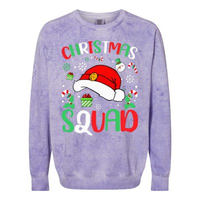 Christmas Squad Family Group Matching Christmas Pajama Party Colorblast Crewneck Sweatshirt