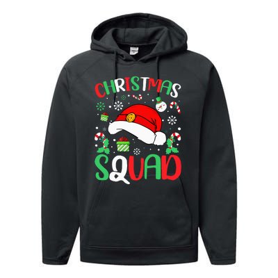 Christmas Squad Family Group Matching Christmas Pajama Party Performance Fleece Hoodie