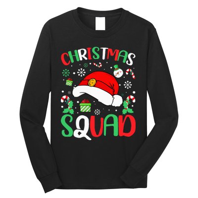 Christmas Squad Family Group Matching Christmas Pajama Party Long Sleeve Shirt