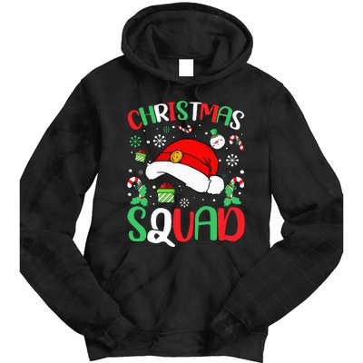 Christmas Squad Family Group Matching Christmas Pajama Party Tie Dye Hoodie