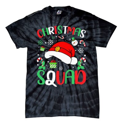 Christmas Squad Family Group Matching Christmas Pajama Party Tie-Dye T-Shirt