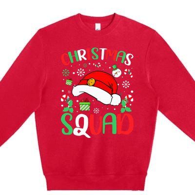 Christmas Squad Family Group Matching Christmas Pajama Party Premium Crewneck Sweatshirt