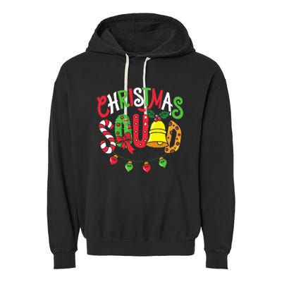 Christmas Squad Family Matching Pajama Funny Xmas Garment-Dyed Fleece Hoodie