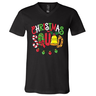 Christmas Squad Family Matching Pajama Funny Xmas V-Neck T-Shirt