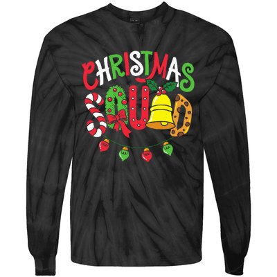 Christmas Squad Family Matching Pajama Funny Xmas Tie-Dye Long Sleeve Shirt