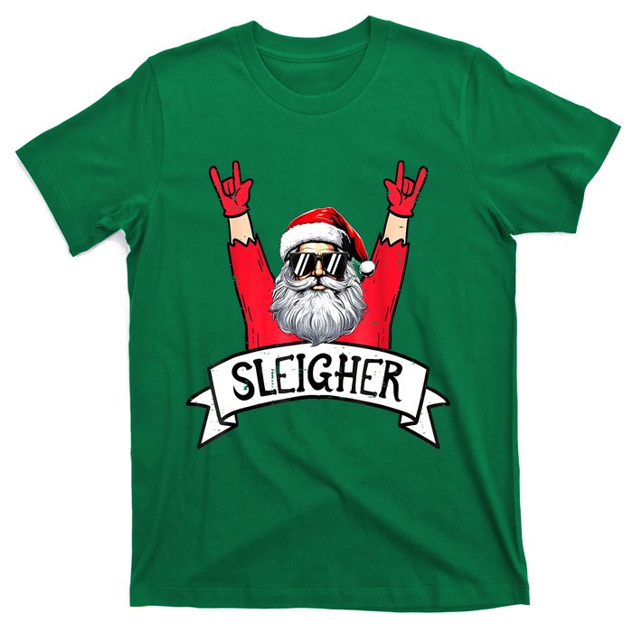 Christmas Sleigher Funny Santa Rock Xmas Rocker Gift T-Shirt