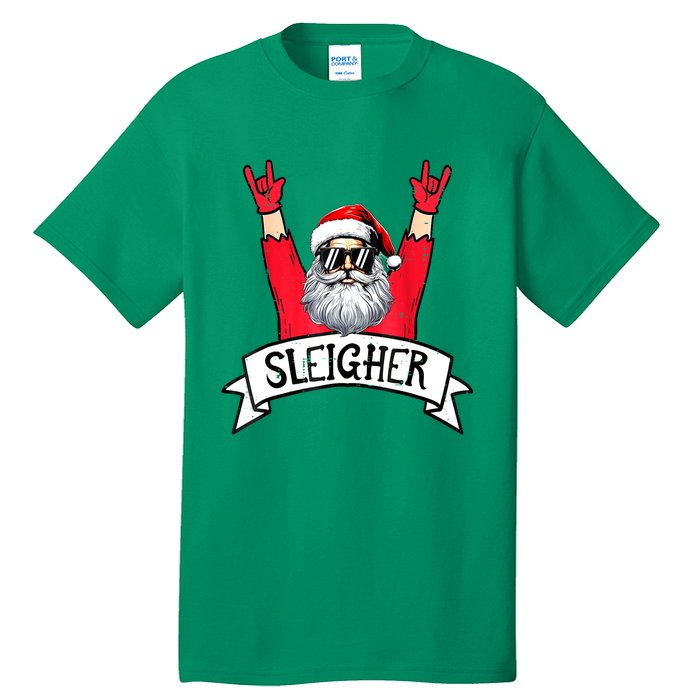 Christmas Sleigher Funny Santa Rock Xmas Rocker Gift Tall T-Shirt