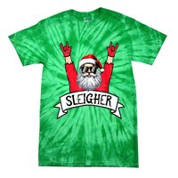 Christmas Sleigher Funny Santa Rock Xmas Rocker Gift Tie-Dye T-Shirt