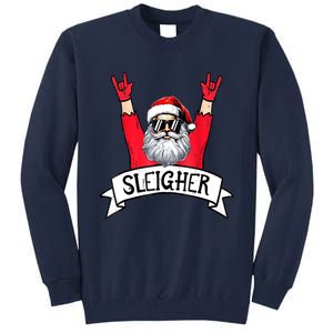 Christmas Sleigher Funny Santa Rock Xmas Rocker Gift Tall Sweatshirt