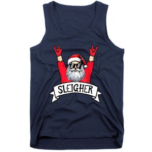 Christmas Sleigher Funny Santa Rock Xmas Rocker Gift Tank Top