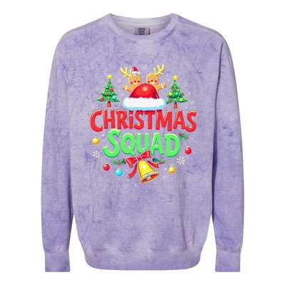 Christmas Squad Family Matching Xmas Christmas Pajamas Colorblast Crewneck Sweatshirt